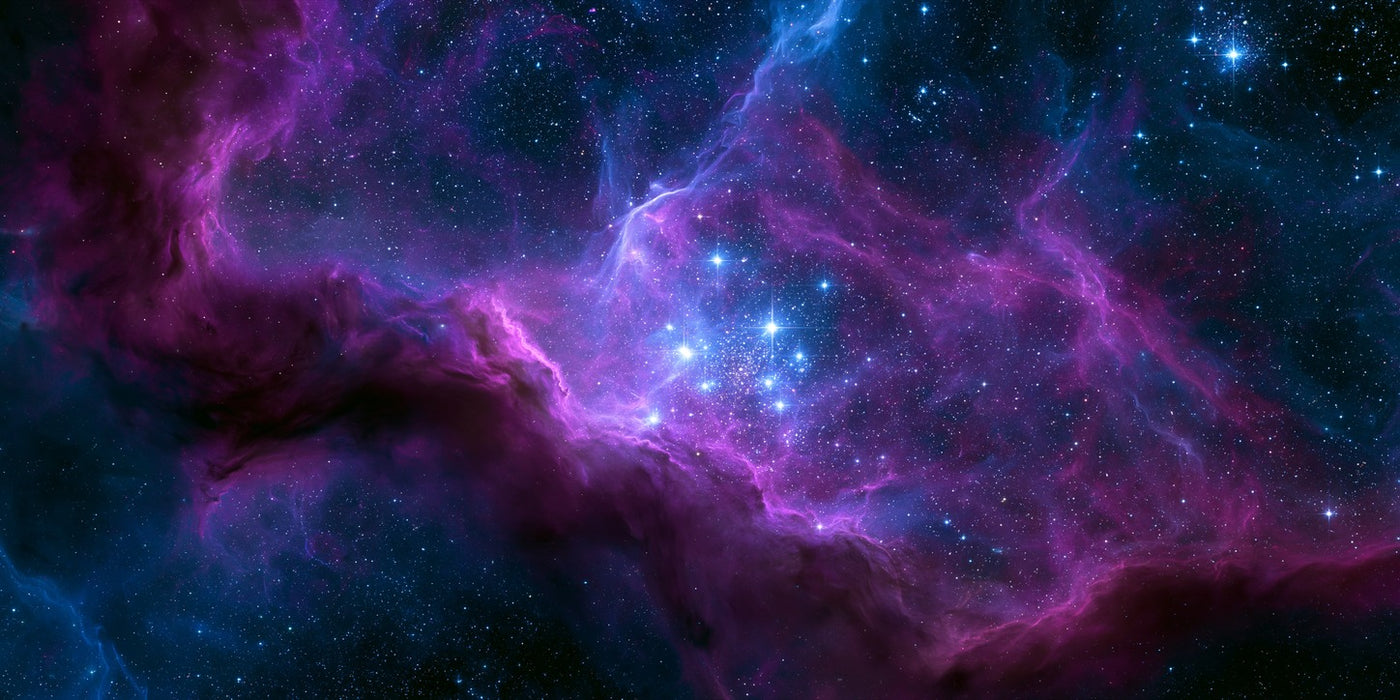 Violet Drift — Nebula Canvas Wall Art