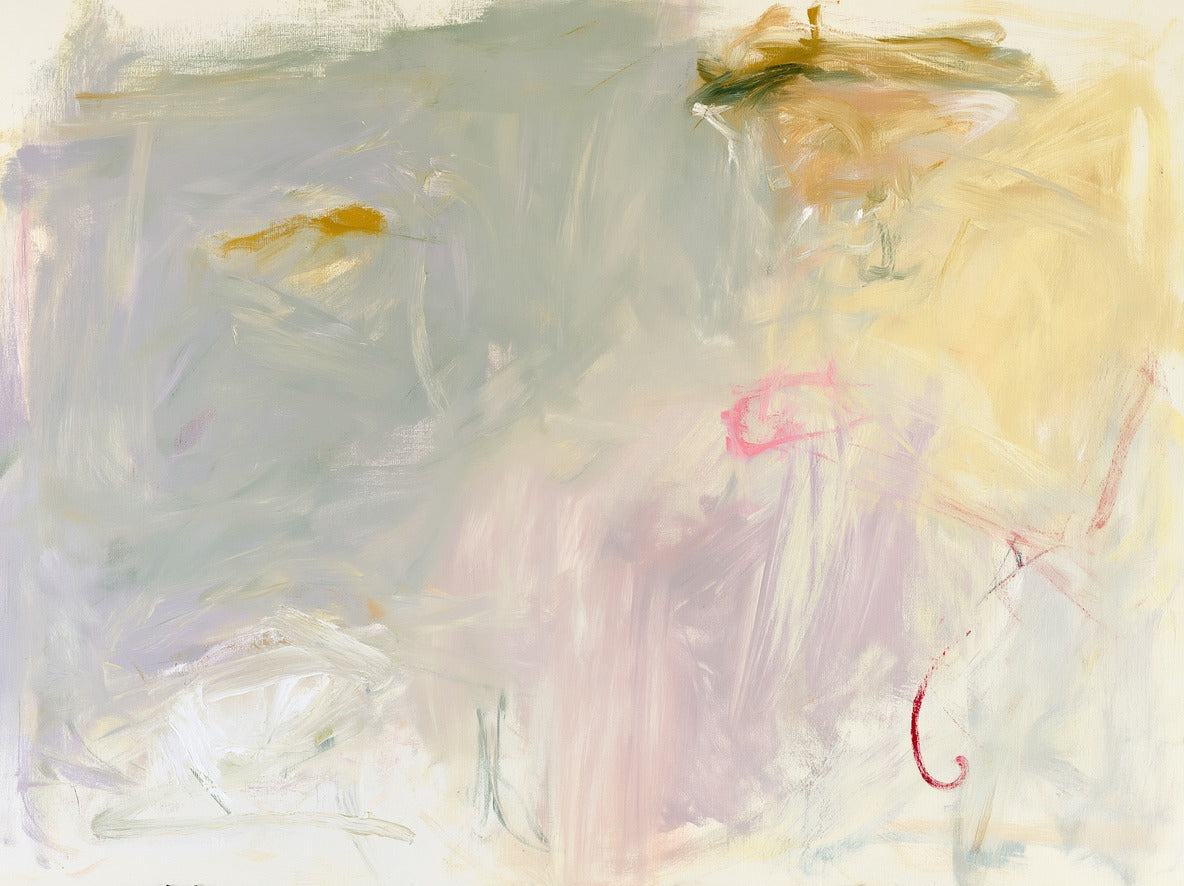 Soft Morning — Pale Abstract Canvas Wall Art