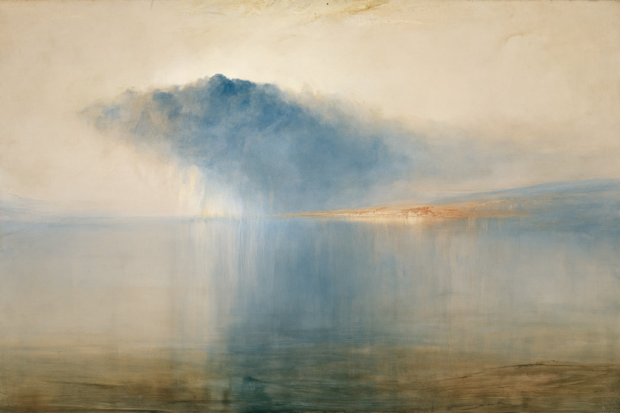 Drift at Dawn — Blue Cloudscape Canvas Wall Art