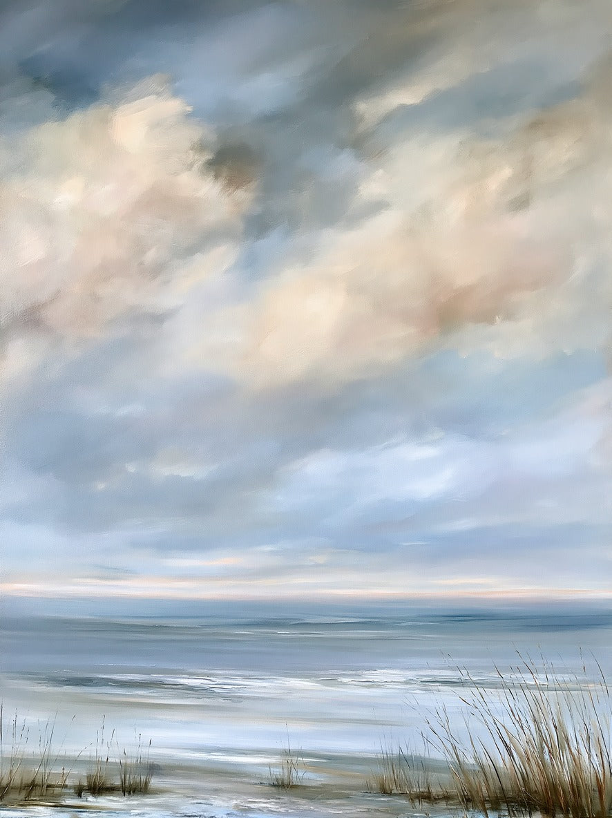 Cloudbreak Shore — Coastal Horizon Canvas Wall Art