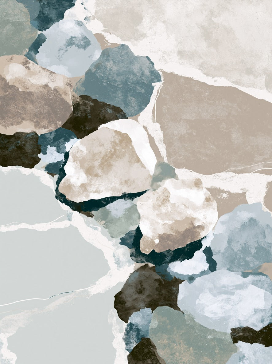 Tide Shells — Muted Shell Abstract Canvas Wall Art