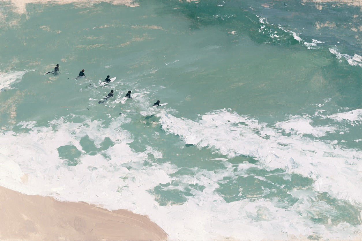 Beyond the Break — Surf Scene Canvas Wall Art