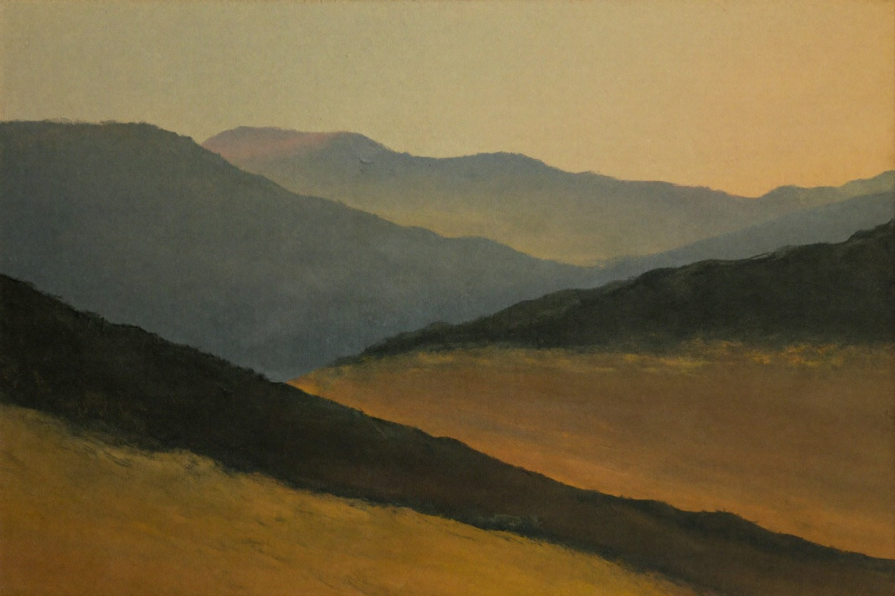Amber Ridges — Mountain Landscape Canvas Wall Art