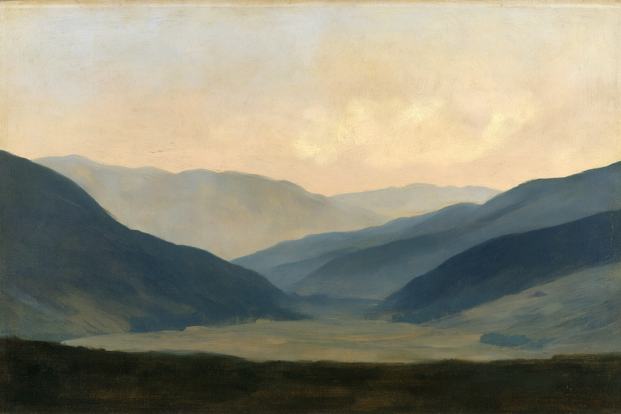 Valley Dawn — Mountain Valley Canvas Wall Art