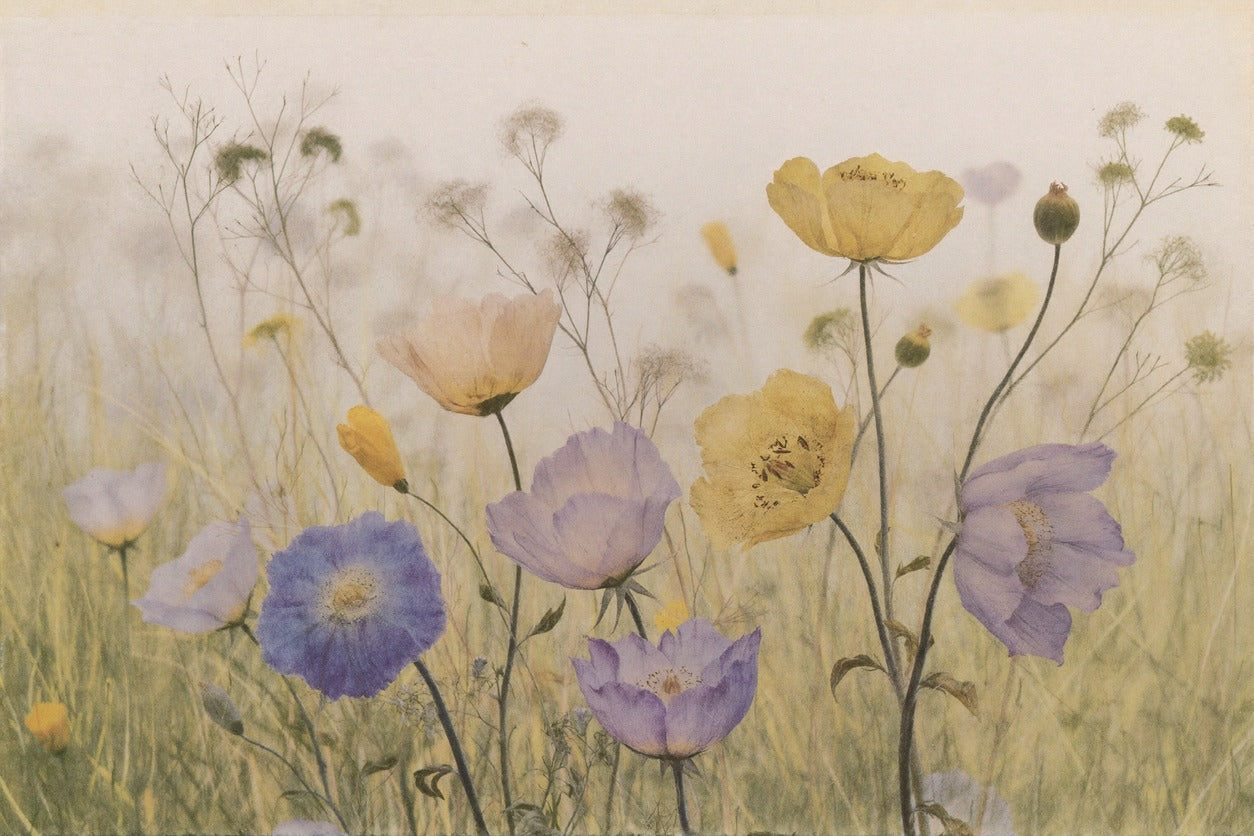 Meadow Veil — Wildflower Field Canvas Wall Art