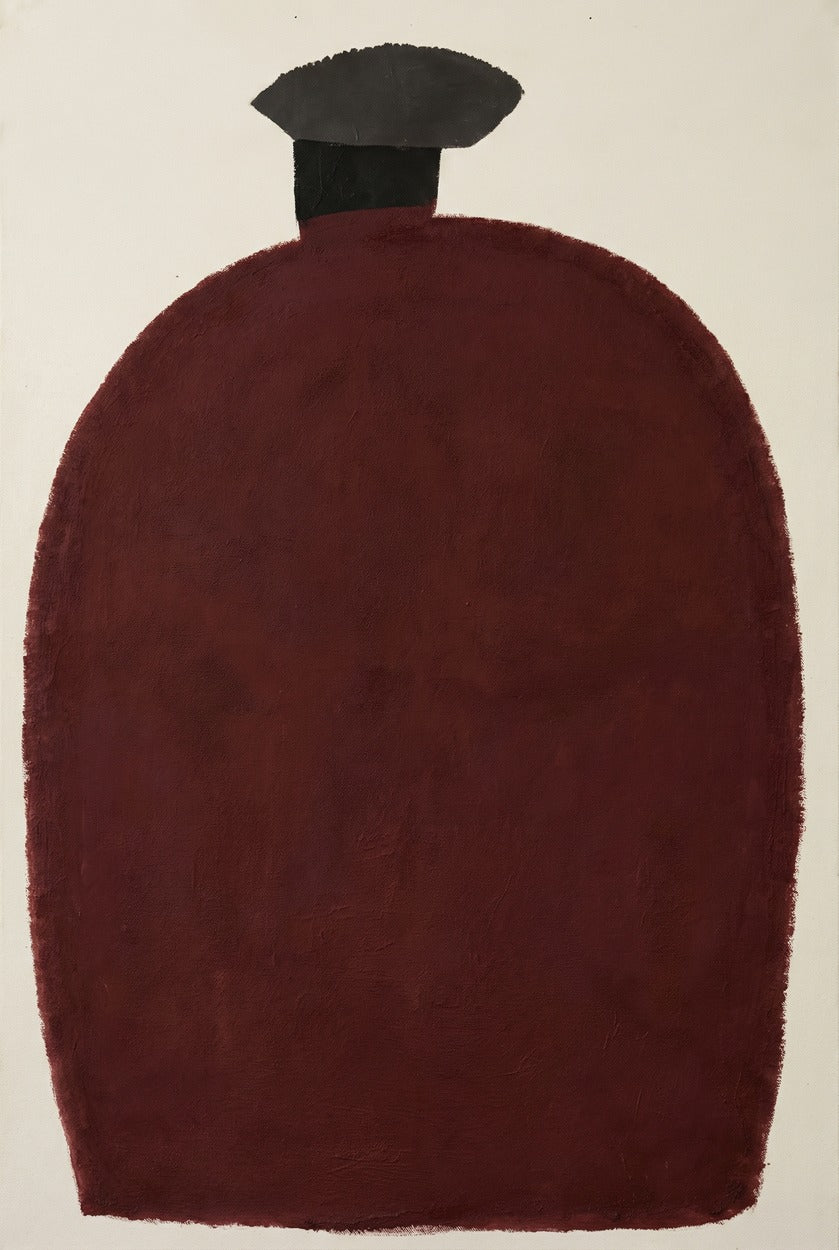 Burgundy Vessel — Abstract Canvas Wall Art