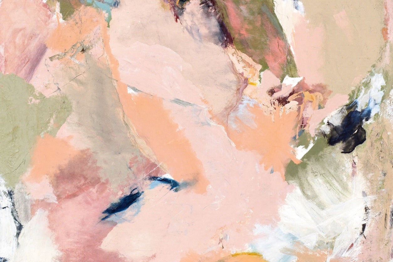 Blush Current — Abstract Canvas Wall Art