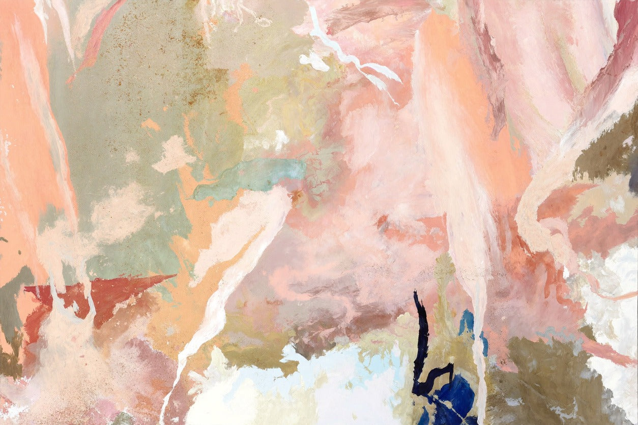 Peach Drift — Abstract Canvas Wall Art