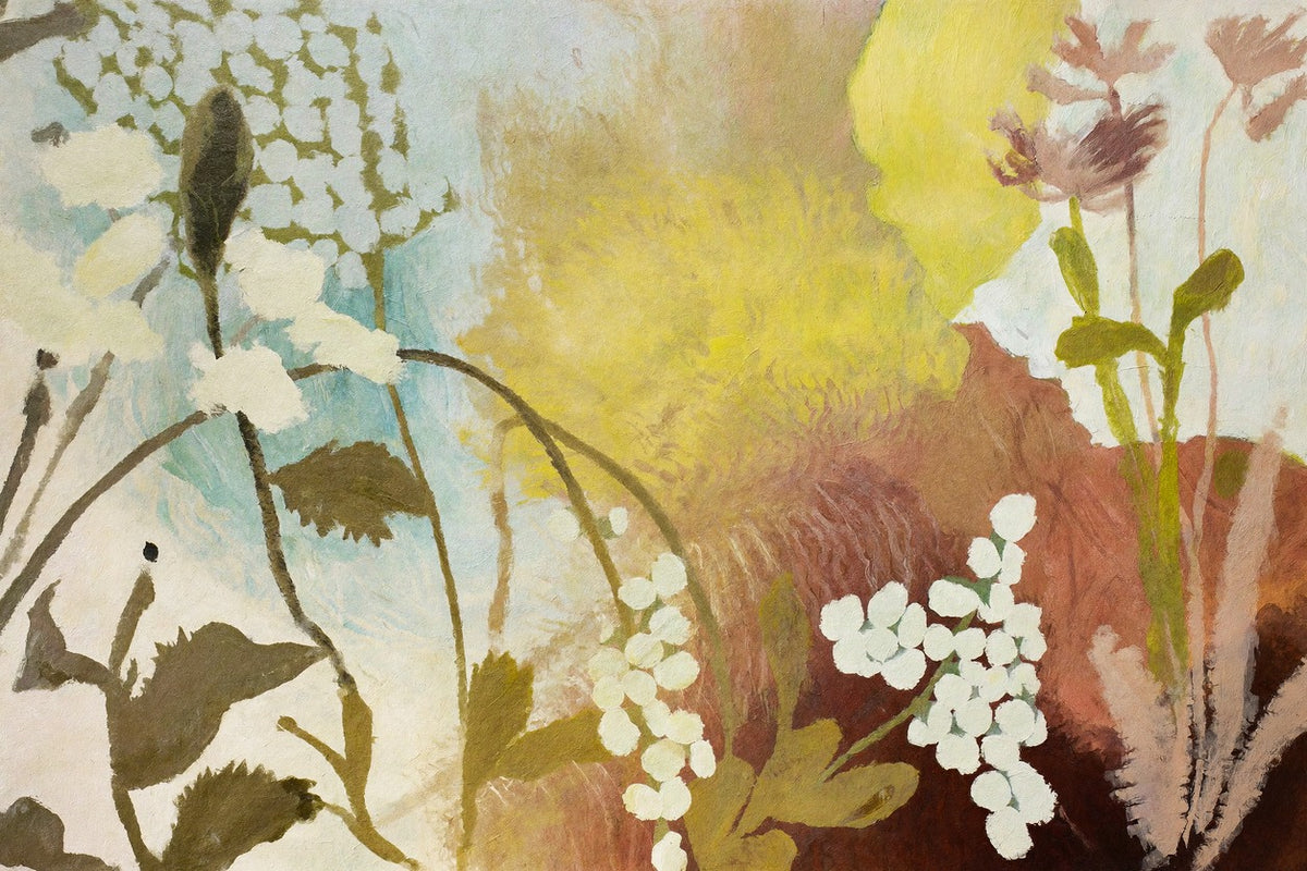 Meadow Light — Floral Abstract Canvas Wall Art