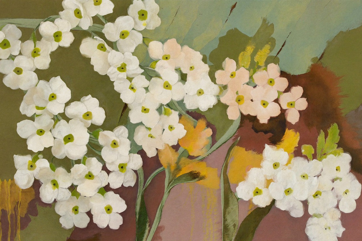 Blush Garden — Floral Abstract Canvas Wall Art