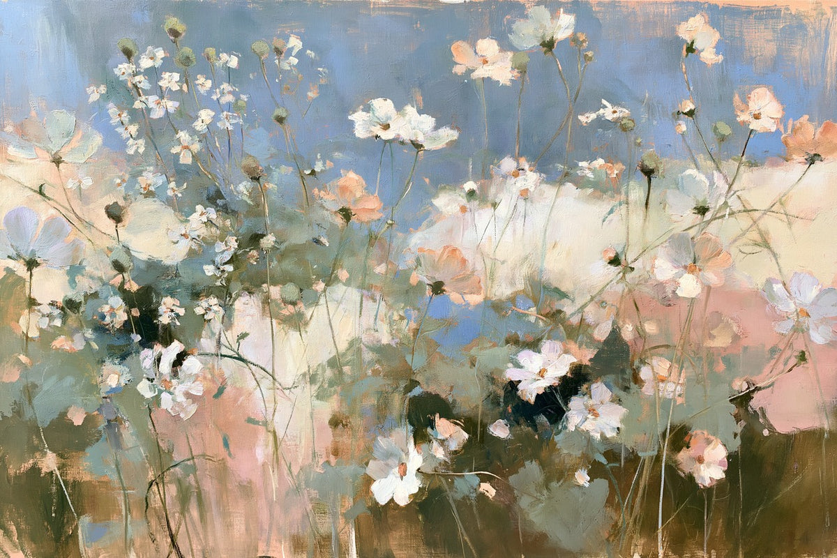 Bluefield Blooms — Wildflower Meadow Canvas Wall Art