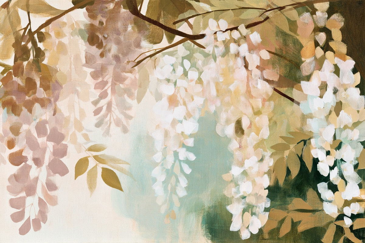 Wisteria Veil — Hanging Floral Canvas Wall Art