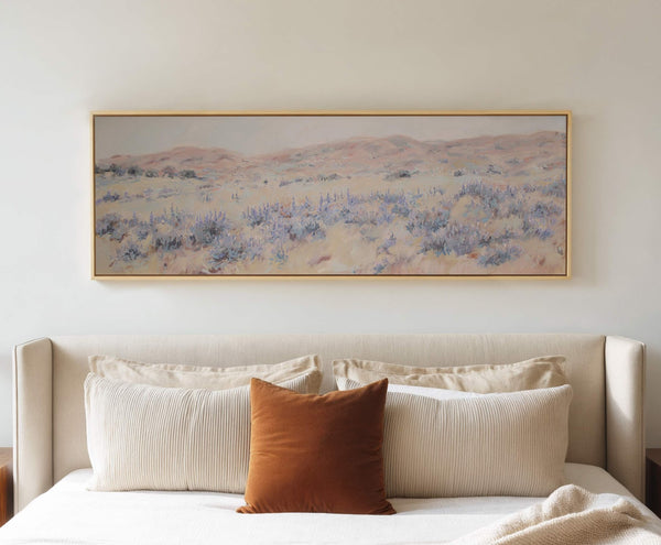 Canvas wall art in interior setting.