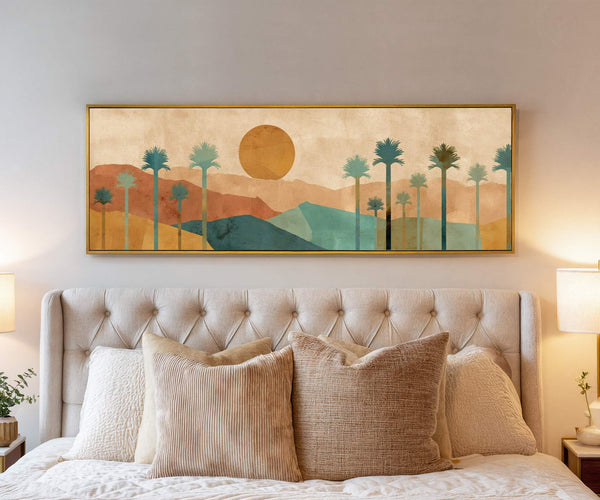 Canvas wall art in interior setting.