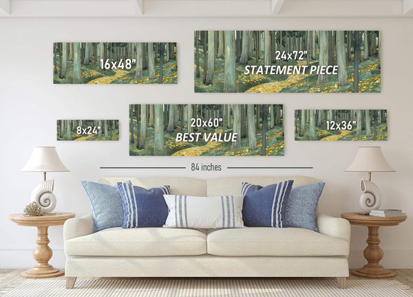 Canvas wall art in interior setting.