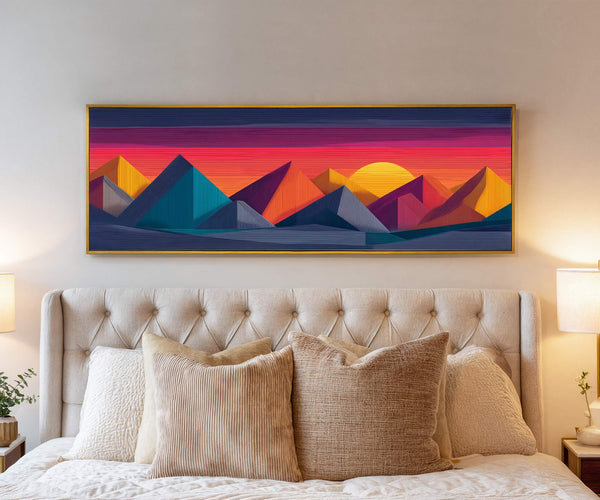 Canvas wall art in interior setting.