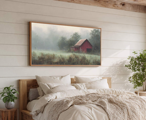 Canvas wall art in interior setting.