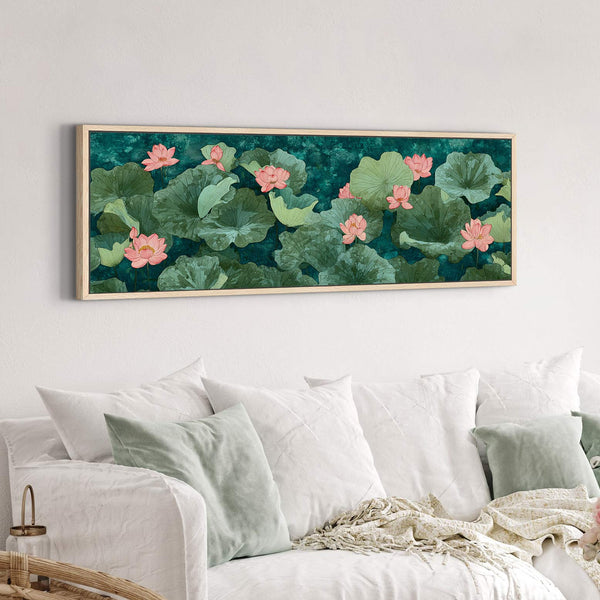 Canvas wall art in interior setting.