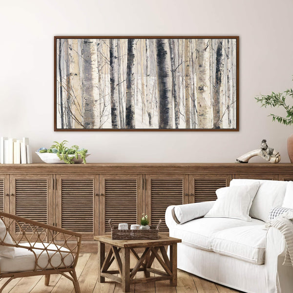 Canvas wall art in interior setting.