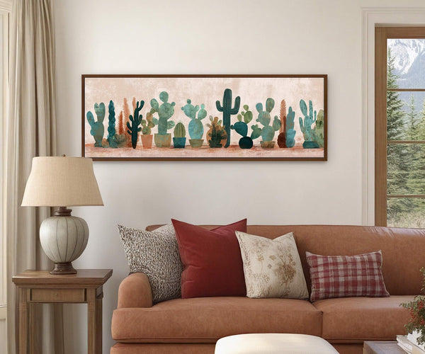 Canvas wall art in interior setting.