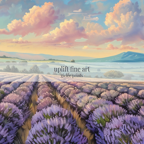 Lavender Sunset Canvas Wall Art