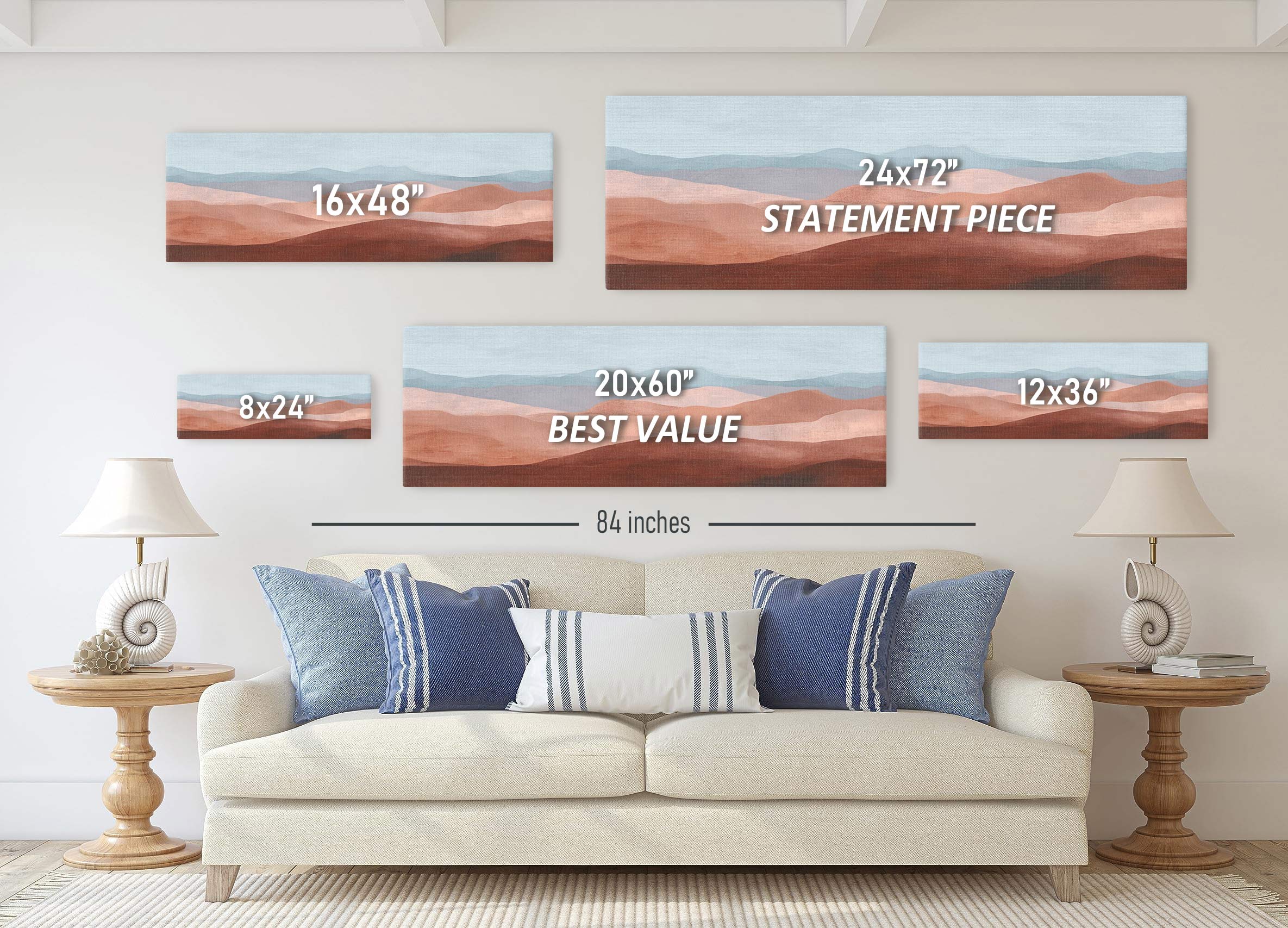 Terracotta Horizons - Desert Landscape Canvas Art