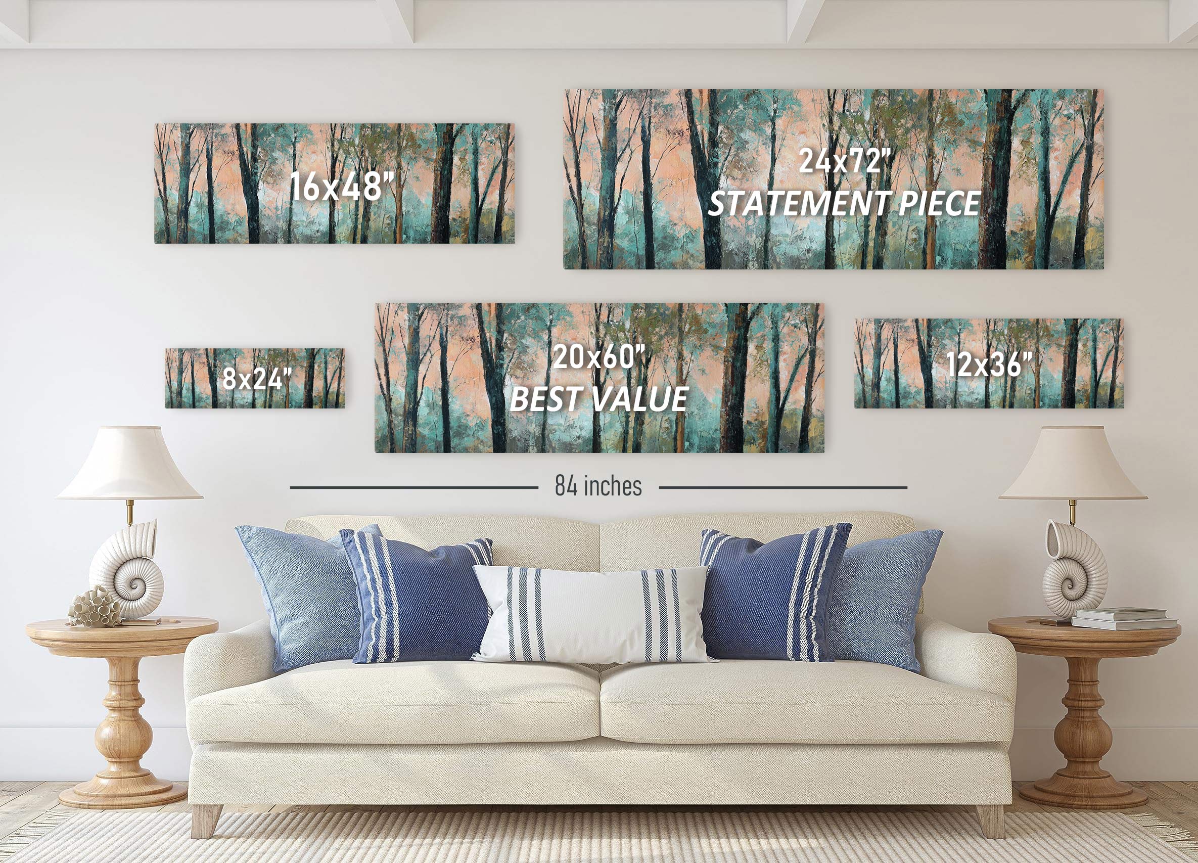 Whispering Grove – Forest Landscape Canvas Art