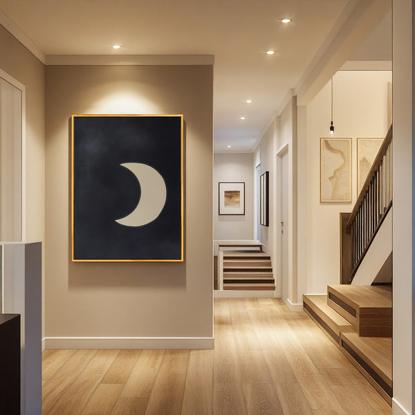 Crescent Moon Canvas Wall Art