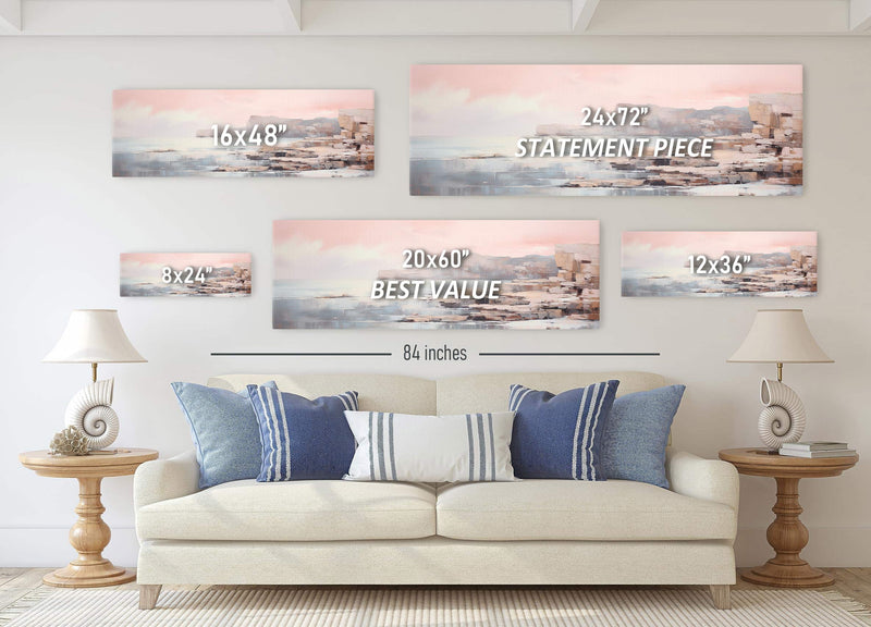 Coastal Cliffs Seascape Canvas Wall Art