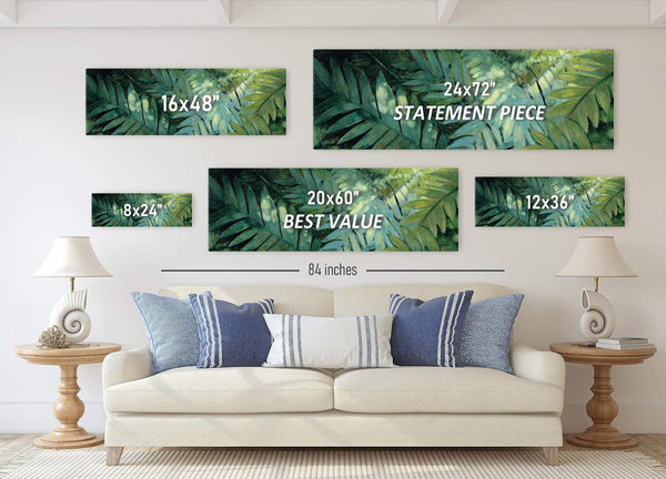 Canvas wall art in interior setting.
