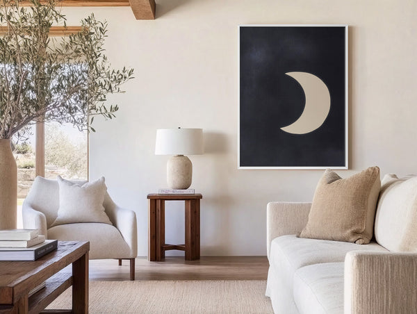 Crescent Moon Canvas Wall Art