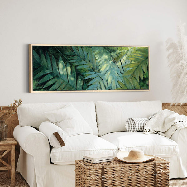 Canvas wall art in interior setting.