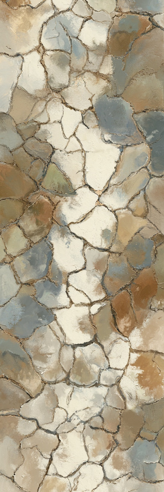 Rustic Stone Mosaic Canvas Print