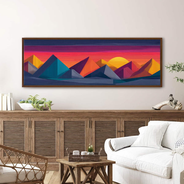 Canvas wall art in interior setting.