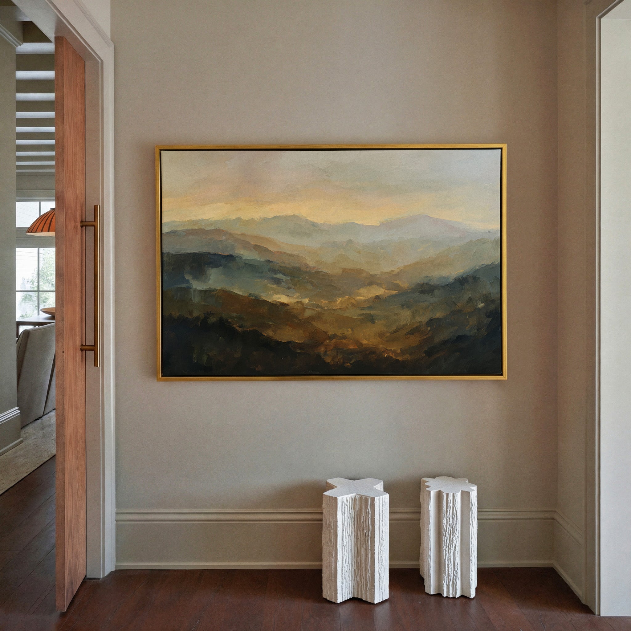 Mountain Range Abstract Canvas Art Print