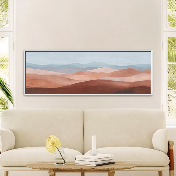 Terracotta Horizons – Leinwandbild mit Wüstenlandschaft