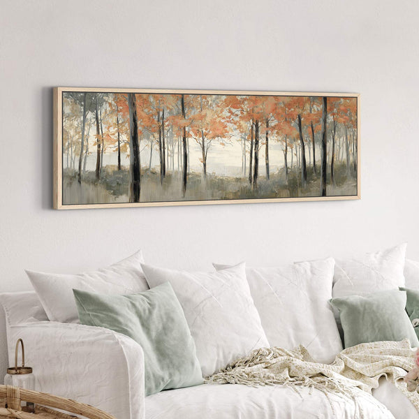 Canvas wall art in interior setting.
