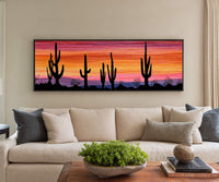 Canvas wall art in interior setting.