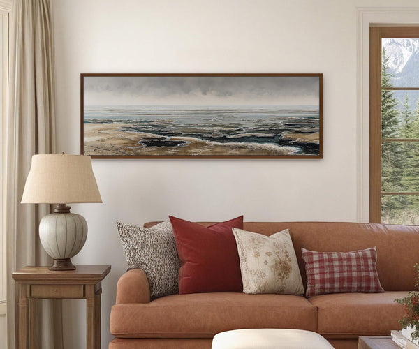 Canvas wall art in interior setting.