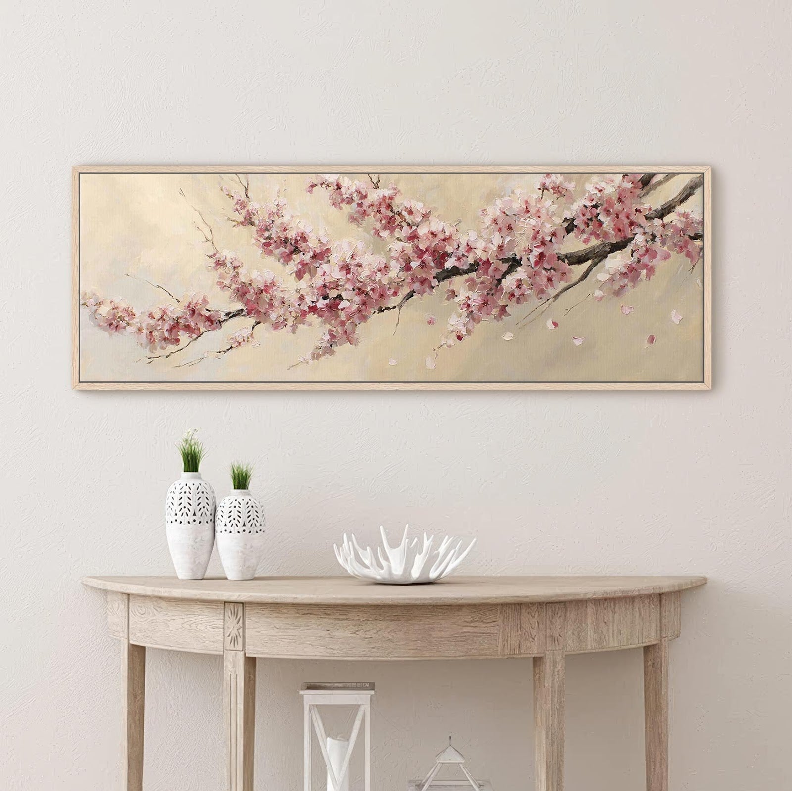 Canvas wall art in interior setting.