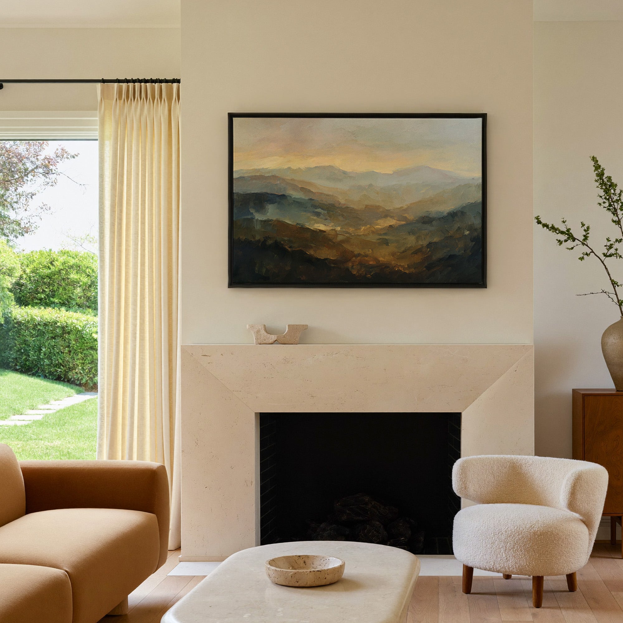 Mountain Range Abstract Canvas Art Print