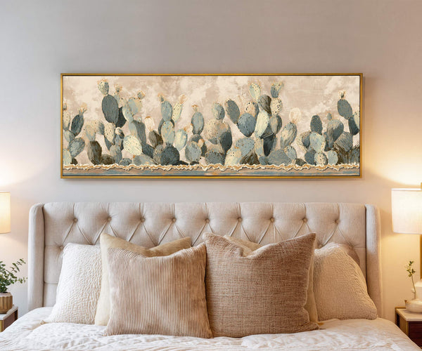 Canvas wall art in interior setting.