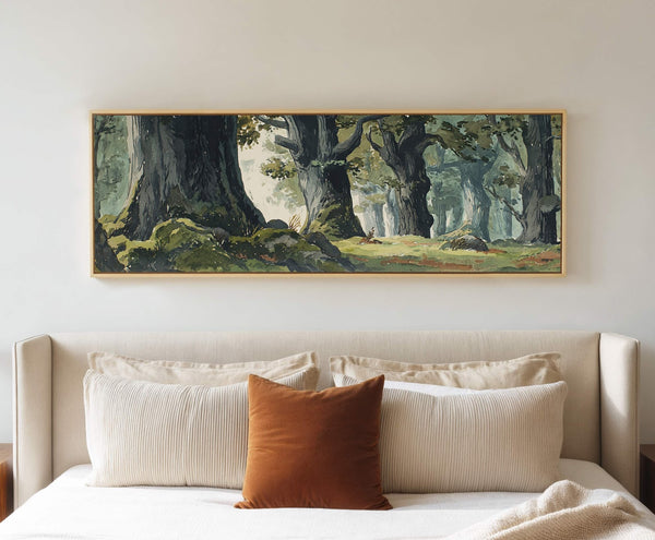 Canvas wall art in interior setting.