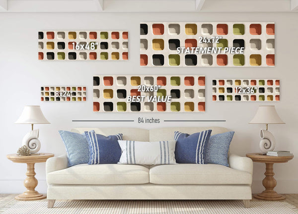 Canvas wall art in interior setting.
