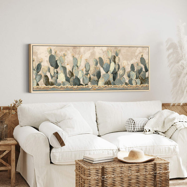 Canvas wall art in interior setting.