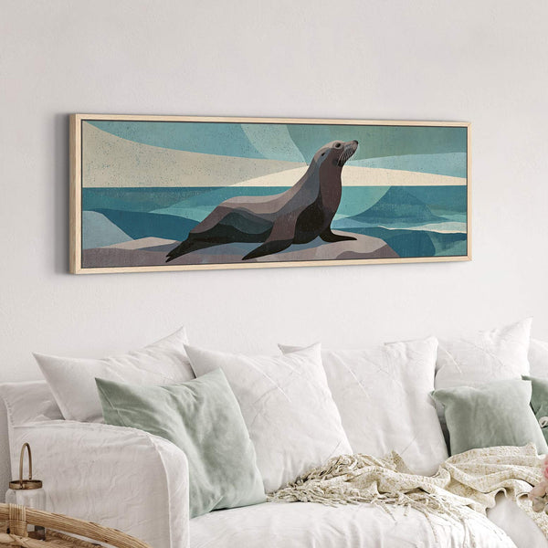 Canvas wall art in interior setting.