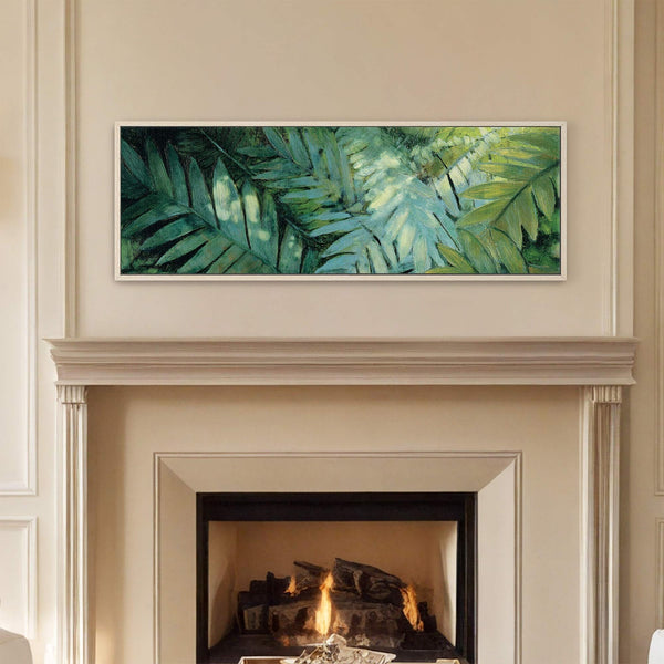 Canvas wall art in interior setting.