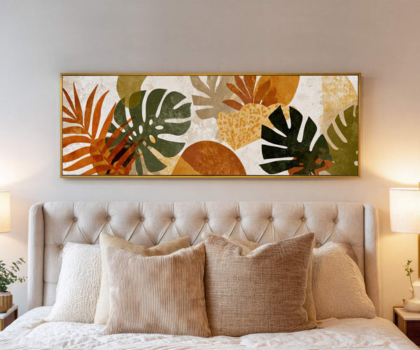 Canvas wall art in interior setting.
