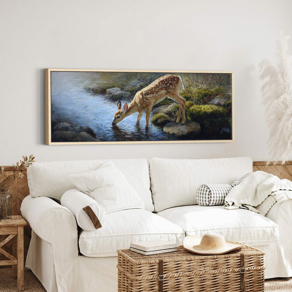 Canvas wall art in interior setting.