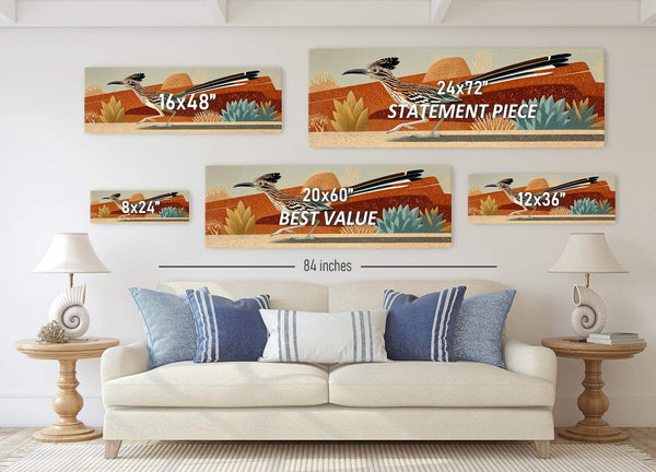 Canvas wall art in interior setting.